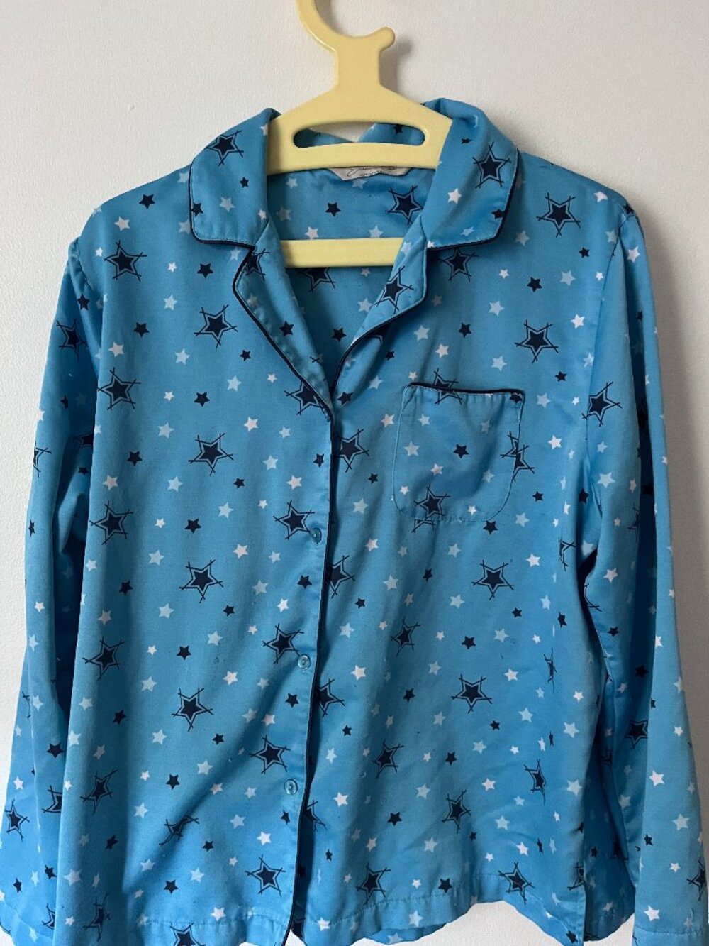 Bleu Pyjama blouse with star for women size large